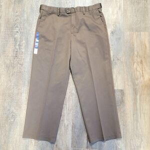 Croft & Barrow Mens 36x29 Premium No Iron Flat Front Classic Fit Brown NWT